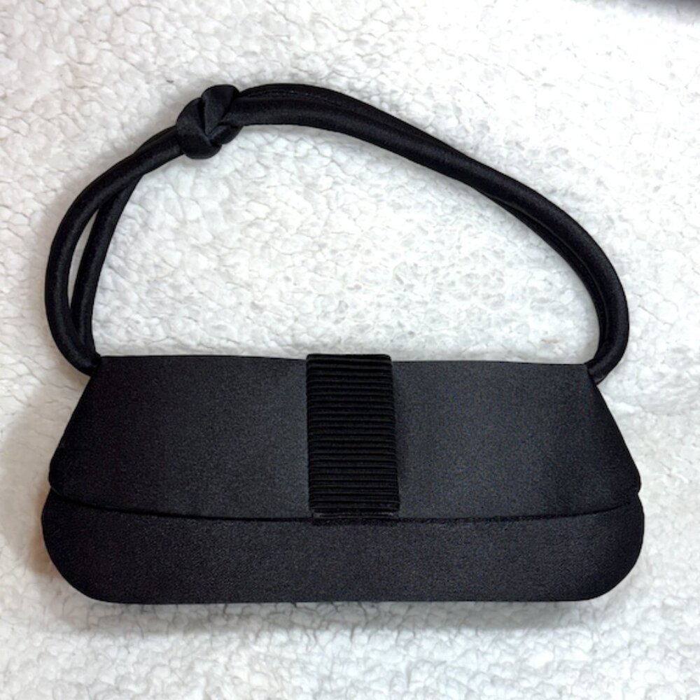 Satin‎ Black Shoulder Bag